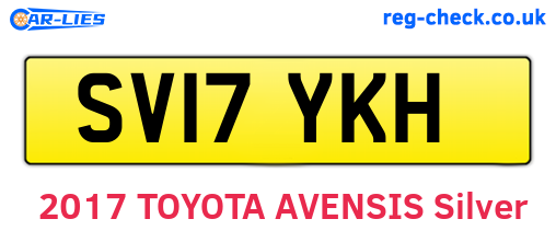 SV17YKH are the vehicle registration plates.