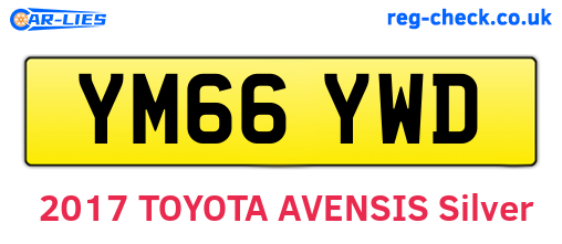 YM66YWD are the vehicle registration plates.