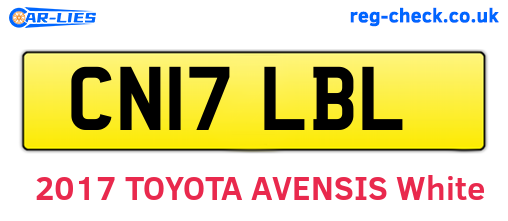 CN17LBL are the vehicle registration plates.