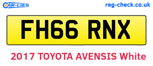 FH66RNX are the vehicle registration plates.