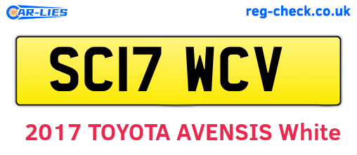 SC17WCV are the vehicle registration plates.