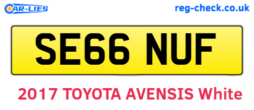 SE66NUF are the vehicle registration plates.