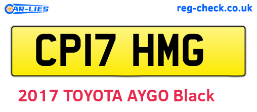 CP17HMG are the vehicle registration plates.