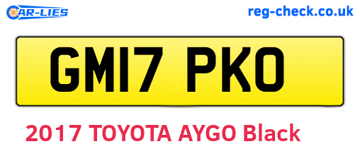 GM17PKO are the vehicle registration plates.