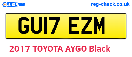 GU17EZM are the vehicle registration plates.