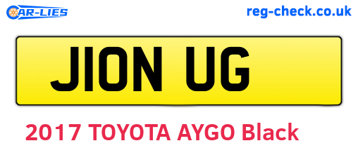 J10NUG are the vehicle registration plates.