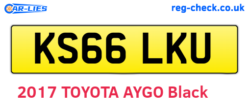 KS66LKU are the vehicle registration plates.