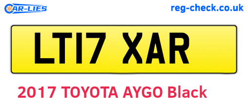 LT17XAR are the vehicle registration plates.