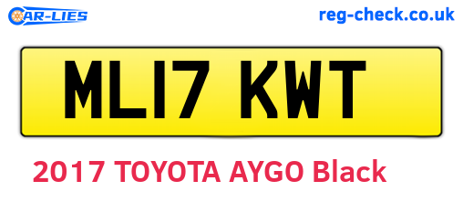 ML17KWT are the vehicle registration plates.