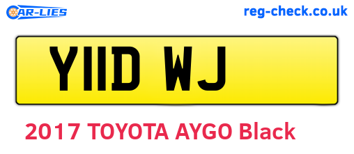 Y11DWJ are the vehicle registration plates.