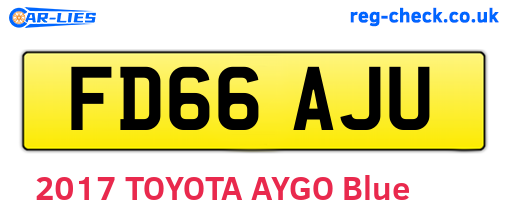 FD66AJU are the vehicle registration plates.