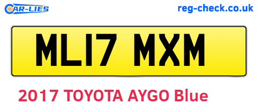 ML17MXM are the vehicle registration plates.