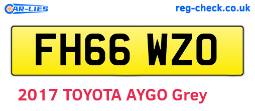 FH66WZO are the vehicle registration plates.