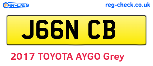 J66NCB are the vehicle registration plates.