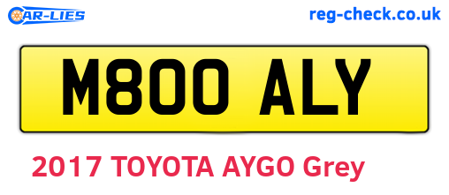 M800ALY are the vehicle registration plates.