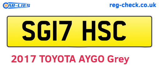 SG17HSC are the vehicle registration plates.