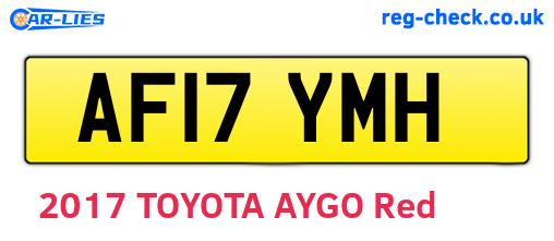 AF17YMH are the vehicle registration plates.