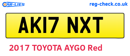 AK17NXT are the vehicle registration plates.