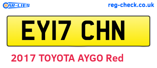 EY17CHN are the vehicle registration plates.