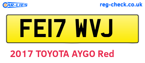 FE17WVJ are the vehicle registration plates.