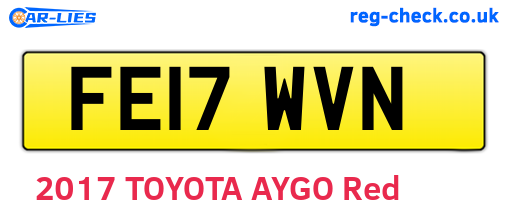 FE17WVN are the vehicle registration plates.