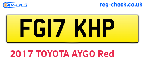 FG17KHP are the vehicle registration plates.