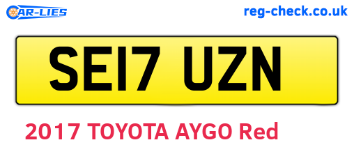 SE17UZN are the vehicle registration plates.