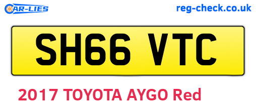 SH66VTC are the vehicle registration plates.