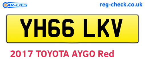 YH66LKV are the vehicle registration plates.