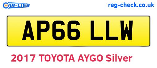 AP66LLW are the vehicle registration plates.