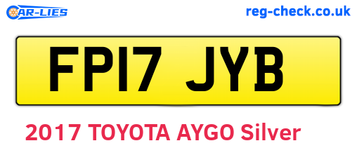 FP17JYB are the vehicle registration plates.