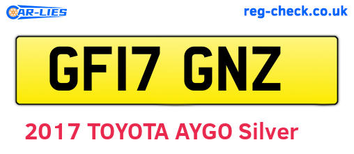 GF17GNZ are the vehicle registration plates.