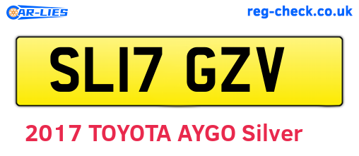 SL17GZV are the vehicle registration plates.