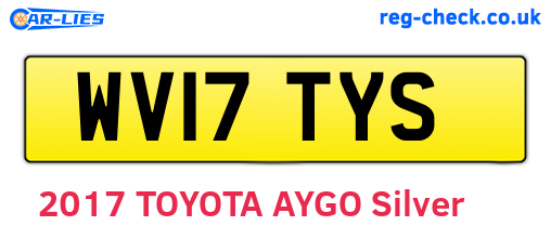 WV17TYS are the vehicle registration plates.
