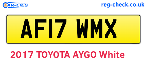 AF17WMX are the vehicle registration plates.