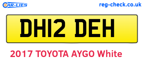 DH12DEH are the vehicle registration plates.