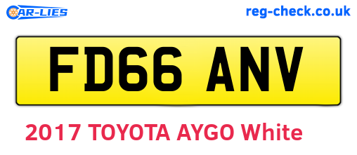 FD66ANV are the vehicle registration plates.