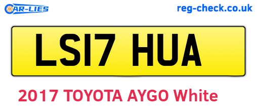 LS17HUA are the vehicle registration plates.