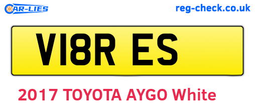 V18RES are the vehicle registration plates.