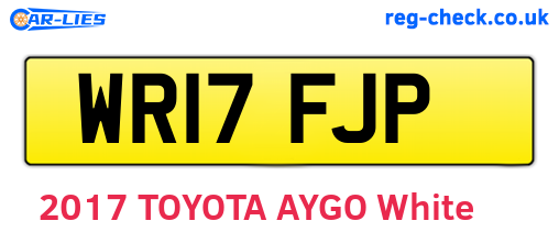 WR17FJP are the vehicle registration plates.