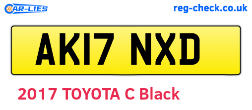 AK17NXD are the vehicle registration plates.