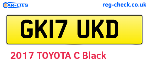 GK17UKD are the vehicle registration plates.