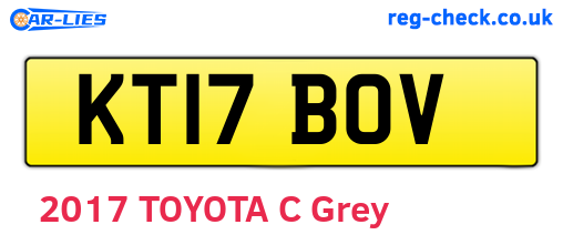 KT17BOV are the vehicle registration plates.