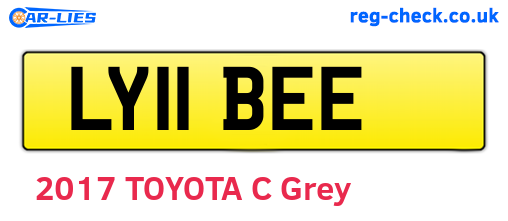 LY11BEE are the vehicle registration plates.