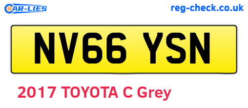 NV66YSN are the vehicle registration plates.