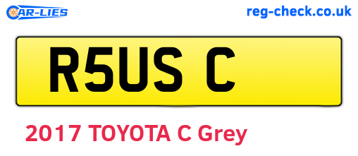 R5USC are the vehicle registration plates.