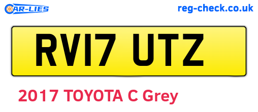 RV17UTZ are the vehicle registration plates.