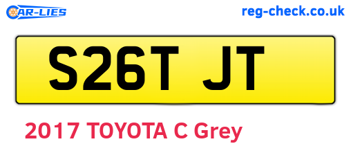S26TJT are the vehicle registration plates.