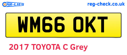 WM66OKT are the vehicle registration plates.