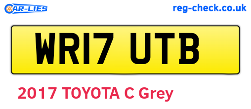 WR17UTB are the vehicle registration plates.